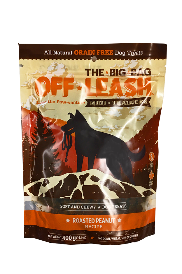 Off-Leash Roasted Peanut Dog Treats Value Bag, 14 oz